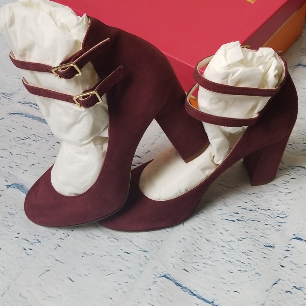 Womens Kate Spade Block Heel Suede Pump - Picture 5 of 8